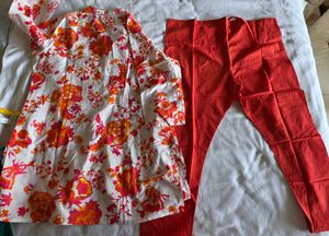 Vibrant Floral Print Kurta set
