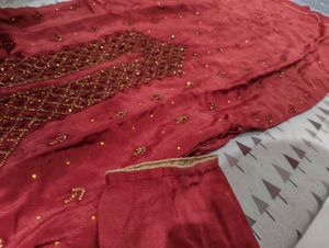 handwork pakistani suit with dupatta and palazzo s