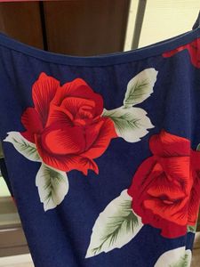 Navy Blue Floral Cami Top