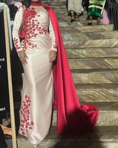 Elegant Formal Gown with Cape