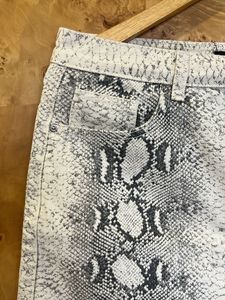 Snake Skin Print Mini Skirt