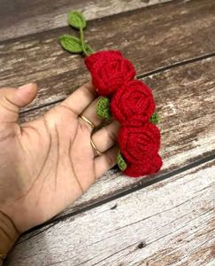 Crochet Rose Hair Bun gajra