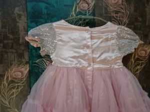 Girls Pink Sequin Party Frock with Tutu Skirt