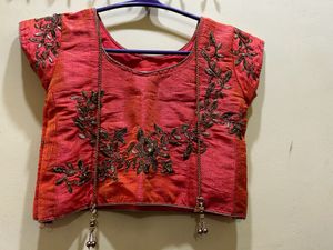 Banarasi Lehanga Crop-Top Set Size S