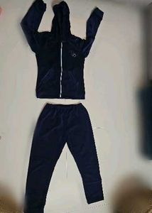 Navy velvet Tracksuit Set