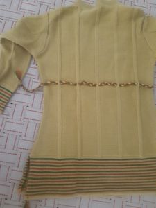 Beautiful Premium Woolen Top Mustered Colour Front