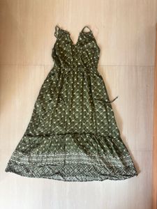 Green Boho Maxi Dress