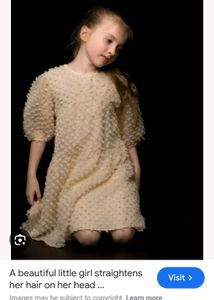 Cream Textured Party Dress
