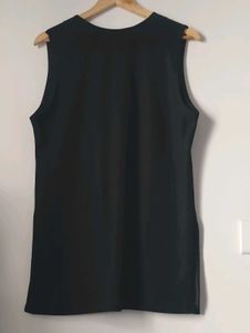 Sleeveless Vest with Buckle Detail