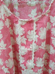 New and never wear Pink Floral Kurta