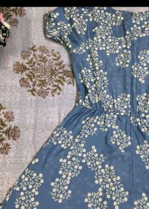 Blue Floral Mini Dress