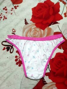 White Flower Print Panty
