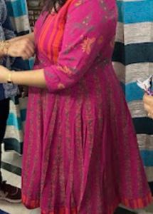 Fabindia Kurta - Vibrant Pink &amp; Orange