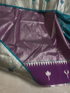 New lotus paithani with blouse piece