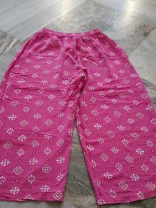Pink Printed Palazzo Pants