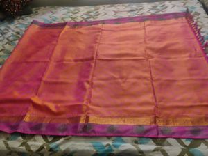 Beautiful Pink &amp; Gold Silk Saree