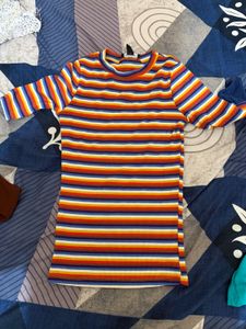 Colorful Striped Long Sleeve Top