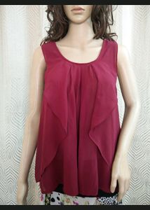 Maroon Frill Top Tunic New Overseas Brand