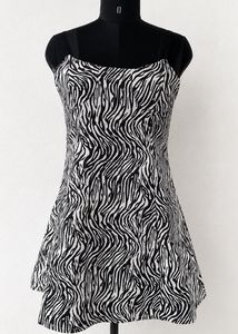 Zebra Print Spaghetti Strap Dress