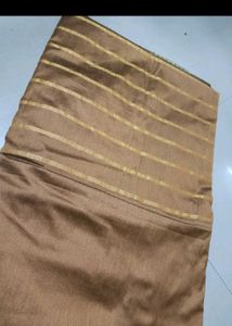 Vibrant Striped Silk green golden Saree