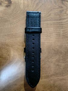 Black Leather Watch Strap 24mm