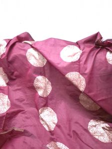 Maroon Banarasi Silk Saree with Gold Motifs