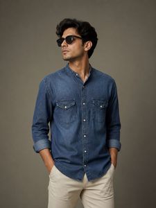 Men's Denim fade look SHIRT