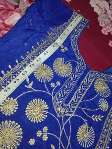 Royal Blue Embroidered Kurta