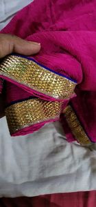 Chinnon chiffon dupatta with four side border lace
