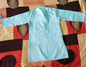 Sky Blue Colour Kurta Payjama Dupatta Set For Boys