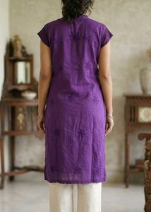 Beautiful Purple Chikankari Kurta