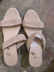 Light Pink Braided Strap Sandals