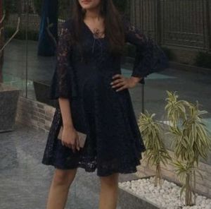 Beautiful Navy Blue Lace Dress