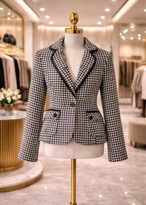 Korean Houndstooth women Blazer