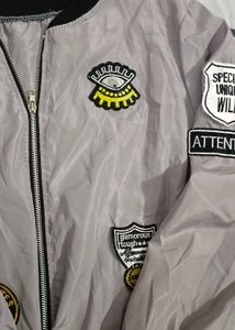 Lightweight Bomber Jacket with Patches