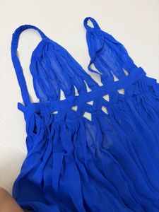 Vibrant Blue Maternity Gown (just wore 1time)
