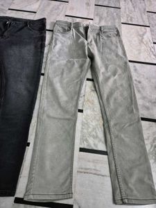 Men's Jeans - Grey &amp; Black