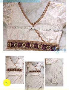 Ethnic Chikankari embroidery silk anarkali kurta