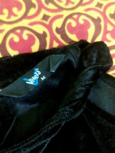 Black Velvet Party Wear Mini Frock..No Return