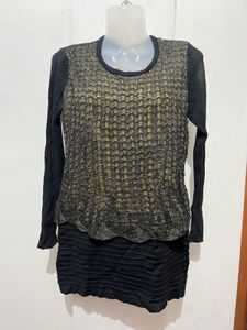 Sparkly Black &amp; Gold Top