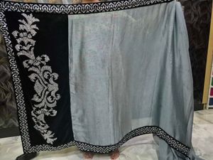 Black Velvet Embroidered Saree(negotiable)
