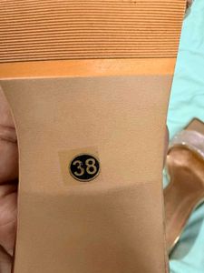 Sparkling Rose Gold Block Heels