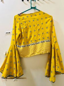 Vibrant Yellow Ethnic Top