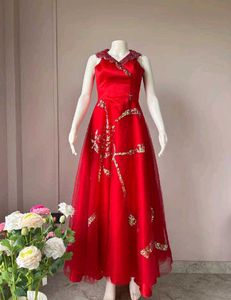 Stunning Red Embellished Party Gown🥰