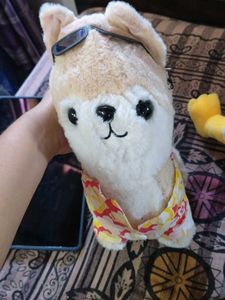 Cute Dog Plush Toy with Sunglasses