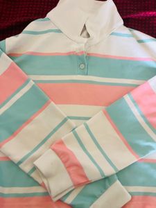 Striped Long Sleeve Crop Top