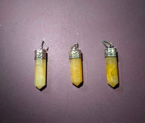 CITRINE GEMSTONE CRYSTAL PENCIL PENDANT