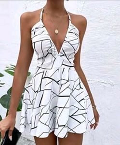 Halter Neck Backless Dress.