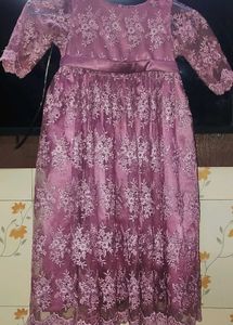 Elegant Girls' Purple Occasion Dress