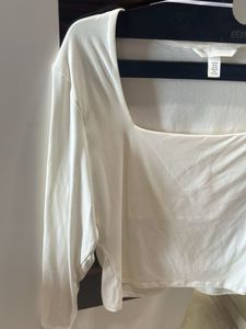 White Long Sleeve Top
